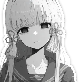 🎃 1b1aa7fa anime girl, manga, illustration, character, sticker, sailor uniform telegram sticker