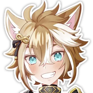 😁 1d2cdd48 Gorou Genshin Impact anime, dog, genshin impact, gorou, video game, character telegram sticker