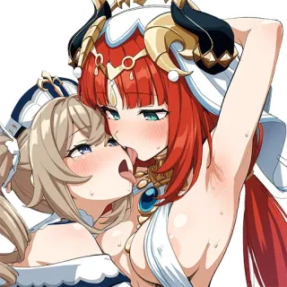 🫦 3a370406 anime, lesbian, kissing, yuri telegram sticker