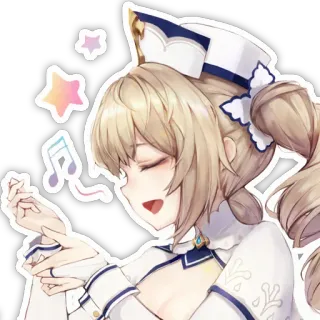 💙 50ff1a4b Barbara Genshin Impact anime, video game, character, blonde, idol, cute telegram sticker