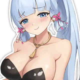 😊 666baec3 Ayaka Genshin Impact anime, game, waifu, Ayaka, genshin impact, fanart telegram sticker