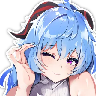 😅 69260c58 Ganyu Genshin Impact anime, genshin impact, ganyu, video game, cartoon, character telegram sticker