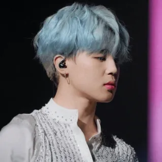 😐 0d8375ac Jimin kpop, jimin, bts, singer, blue hair, idol, korean telegram sticker