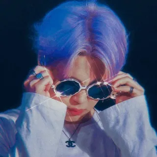 😚 6f2b3d5d person, sunglasses, portrait, retro, style, fashion telegram sticker