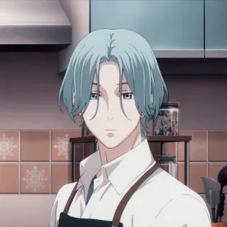 ❄️ f1e439ec Reki Kyan SK8 the Infinity Аниме, Персонаж, Портрет, Синие волосы, SK8, Скейт, Бесконечность whatsapp sticker