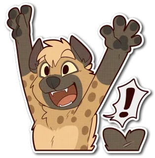 🥳 11776300 hyena, binatang, stiker, kartun whatsapp sticker