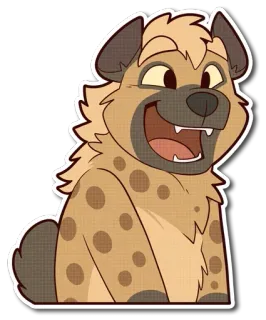 😙 7532a109 Hyena, Kartun, Binatang, Mamalia whatsapp sticker
