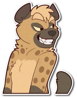 🤪 c386c1d4 Hyena, Furry, Binatang, Kartun, Stiker whatsapp sticker