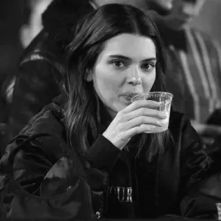 🧷 4090acfa person, drinking, black and white, portrait, woman, model telegram sticker