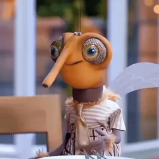 😑 020a7b43 komar, insekt, kreskówka, animacja, śmieszne, urocze whatsapp sticker