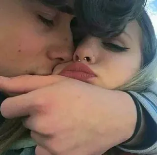 😘 b810f888 Paar, Liebe, Kuss, Beziehung, Zuneigung whatsapp sticker