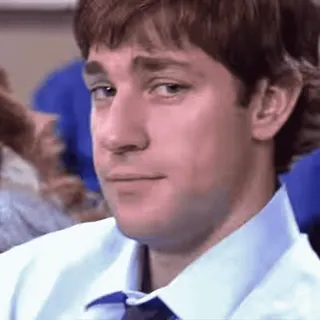 😏 3ad8536d Jim Halpert The Office Jim Halpert, The Office, Grinsen, TV Serie, Comedy, Meme telegram sticker