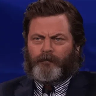 😏 624c5332 Ron Swanson Parks and Recreation Ron Swanson, Parks and Recreation, Nick Offerman, Mann, Bart, Fernsehen telegram sticker