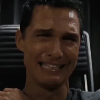 😭 6c54b850 Mann, Gesicht, gestresst, weinend, schwitzend, emotional, Nahaufnahme, verzweifelt telegram sticker