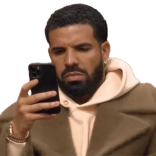 📱 6ec7d3d4 Drake Drake, Rapper, Handy, Promi, verwirrt, Meme telegram sticker