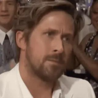 😑 9d5775aa Ryan Gosling Schauspieler, Promi, lustiges Gesicht, Gesichtsausdruck, Unglaube, Meme, Reaktion telegram sticker