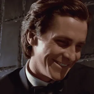 😁 b4c8a120 Patrick Bateman American Psycho american psycho, patrick bateman, christian bale, film, charakter, 80er, gruselig, geschäftsmann telegram sticker