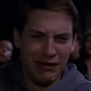 😭 df176675 Peter Parker Spider-Man traurig, weinend, emotional, peter parker, spider-man, meme telegram sticker