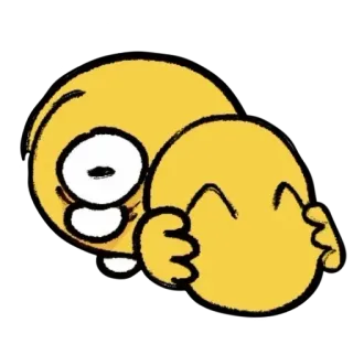 🙁 0531d9bc อิโมจิ, สีหน้า, ตลก, สีเหลือง, กอด, มีม telegram sticker
