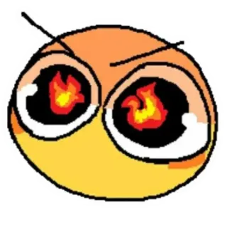 😡 4080866f โกรธ, ไฟ, ตา, การ์ตูน, อีโมจิ, สีหน้า telegram sticker