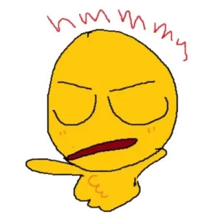 🤔 8bf80875 hmmm อิโมจิ, หน้าเหลือง, อืมม, กำลังคิด, สีหน้า telegram sticker