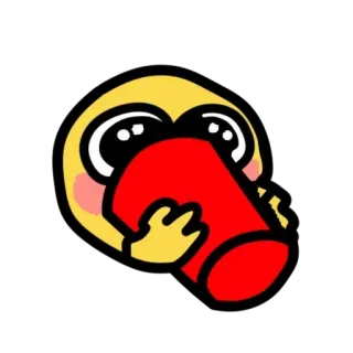 🧐 eea5f383 อีโมจิ, มีม, ตลก, น่ารัก, สีเหลือง telegram sticker