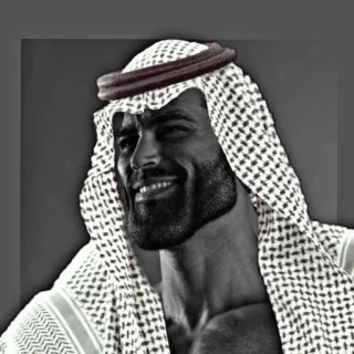 🗿 74d485b5 Чад, Гигачад, Мем, Мужчина, Красавчик, Улыбка telegram sticker