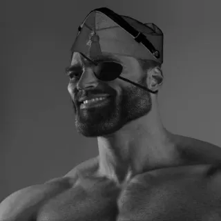 🗿 75e5b698 GigaChad Мем, Чад, Гигачад, Мужчина, Интернет-мем telegram sticker