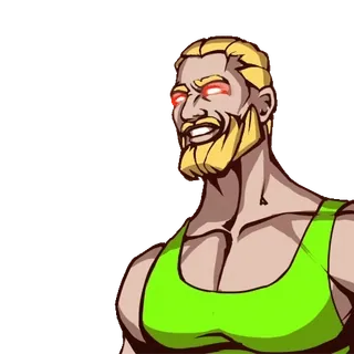😊 e6478a97 meme, chad, man, illustration, cartoon, strong, character, digital art telegram sticker