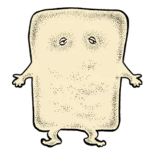 🤗 1b2942af personnage carré, personnage mignon, dessin animé, illustration telegram sticker