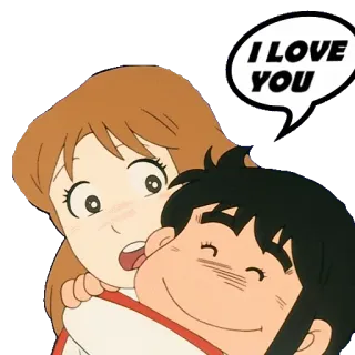 😍 2a543dc6 I LOVE YOU cinta, romantis, kartun, anime, kasih sayang, persahabatan telegram sticker