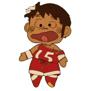 👩 5bc5cf4b 15 Anime, Kartun, Karakter, Merah, Nomor 15 telegram sticker
