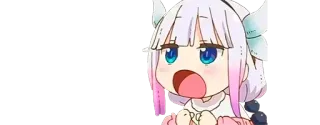 🌟 53eab190 Kanna Kamui Miss Kobayashi's Dragon Maid Anime, Dragon Maid, Kanna, Süß, Cartoon telegram sticker