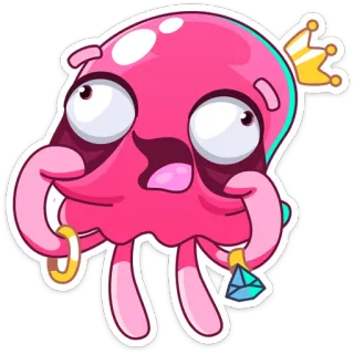 😱 ba318c6f Desenho animado, Adesivo, Rosa, Polvo, Coroa, Diamante, Fofo telegram sticker