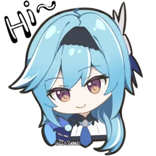 👋 42e40fb4 Eula Genshin Impact Hi~ อนิเมะ, ตัวละคร, เก็นชินอิมแพกต์, ยูลา, น่ารัก telegram sticker