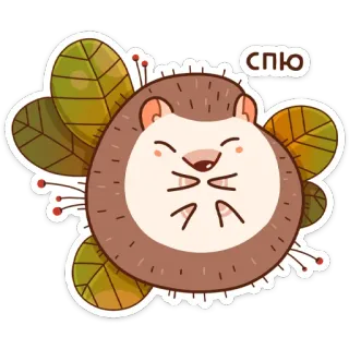 😴 26e0da81 СПЮ landak, tidur, hewan, imut, kartun telegram sticker