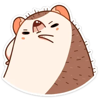 🤔 30080153 ouriço, animal, fofo, adesivo, desenho animado, mamífero telegram sticker