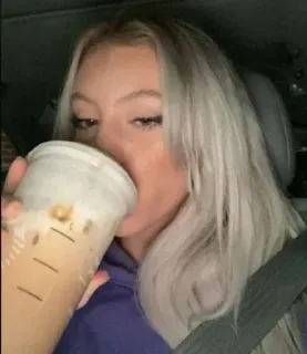 🧡 c172cf00 ผู้หญิง, กาแฟเย็น, เครื่องดื่ม, สตาร์บัค telegram sticker