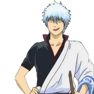😊 5fb30ba2 Sakata Gintoki Gintama anime, samurai, comedy, manga, Gintoki whatsapp sticker