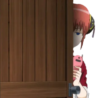📱 a63127ee Kagura Gintama Anime, Puerta, Mirando, Kagura, Gintama whatsapp sticker