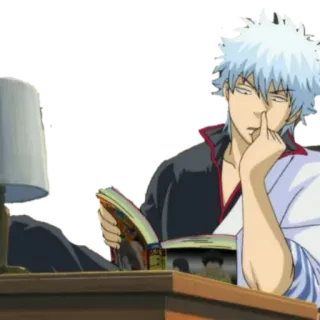 📖 bc820dac Gintoki Sakata Gintama Anime, Personaje, Lectura, Libro, Gintama, Gintoki whatsapp sticker