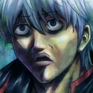 🔮 21628584 Gintoki Sakata Gintama Аниме, Манга, Гинтама, Гинтоки Саката, смешное лицо telegram sticker