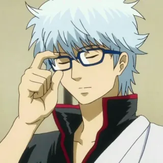 🔮 2b9bfefb Sakata Gintoki Gintama Аниме, Манга, Очки, Персонаж, Гинтоки, Саката telegram sticker