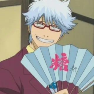 🔮 30d93555 Sakata Gintoki Gintama 糖 Аниме, Гинтама, Саката Гинтоки, Фанат, Японский, Мультфильм, Персонаж telegram sticker