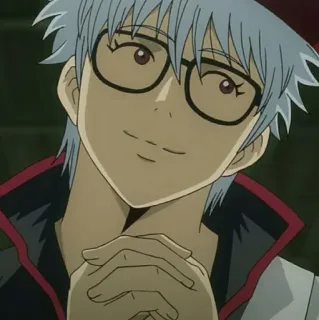 🔮 4e93f6e6 аниме, очки, улыбается, персонаж, портрет telegram sticker