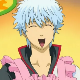🔮 a698ecc0 Gintoki Sakata Gintama Аниме, Манга, Персонаж, Улыбка, Милый, Фанатское творчество telegram sticker