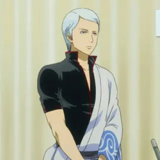 🔮 a9970c2e Аниме, Персонаж, Портрет, Белые Волосы, Серьезный, Официальная Одежда telegram sticker