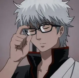 🧊 0dc7d91e Gintoki Sakata Gintama Anime, Personagem, Óculos, Gintama, Gintoki Sakata telegram sticker