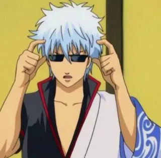 🧊 538458e3 Gintoki Sakata Gintama Anime, Personagem, Óculos, Sakata Gintoki, Gintama telegram sticker