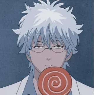 🧊 8f4a5134 Gintoki Sakata Gintama Anime, Personagem, Chupa-chupa, Mangá, Gintama, Gintoki telegram sticker